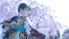 小山市の須賀神社での振袖前撮りロケーション撮影の様子をご紹介いたします！2022年4月　