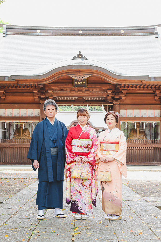 家族で成人式のロケーション前撮り撮影